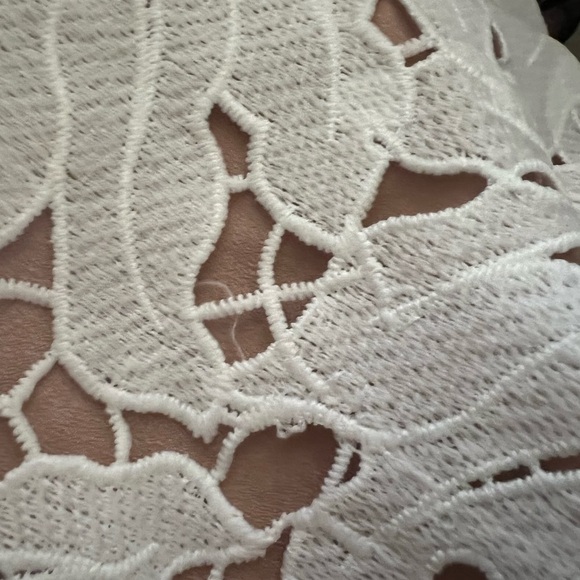 Dress the Population Dylan leaf lace wide sleeve white dress - Picture 5 of 5